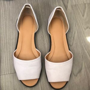 White Slip On Sandals